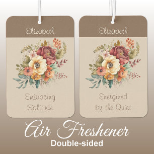 Add name for introverts solitude floral brown air freshener
