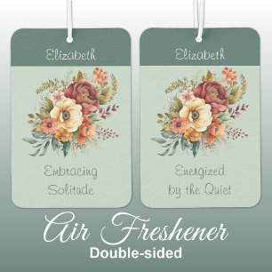 Add name for introverts solitude floral green air freshener