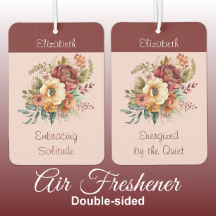 Add name for introverts solitude floral pink air freshener