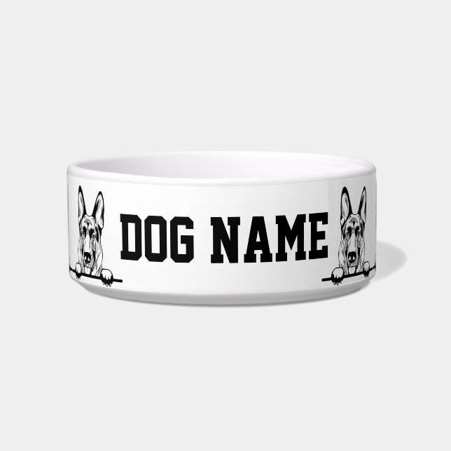 Add Name, German Shepherd's all round Bowl (Front)