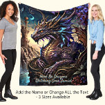 Add Name Golden Dragon with Tower Fleece Blanket<br><div class="desc">Add the Name you want on this Golden Dragon with Tower Design - - See my store for lots more great Dragon Gifts.</div>