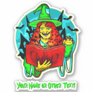 Add Name, Green Yellow Red Witch Divine Signs Book