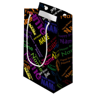 Add Name, Happy Birthday Small Gift Bag
