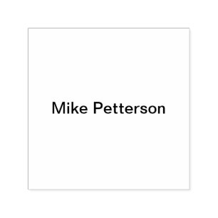 Add name her title custom template simple  self-inking stamp