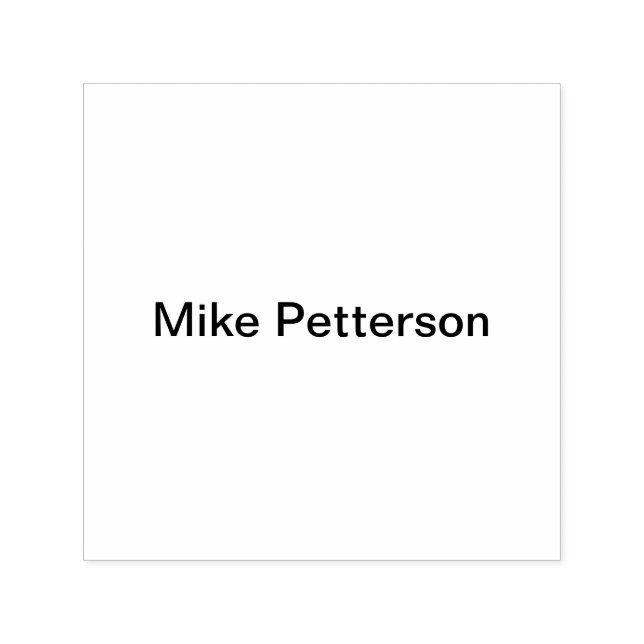 Add name her title custom template simple  self-inking stamp (Design)