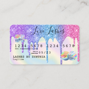 Add Name Holograph  Drips Modern Credit Card