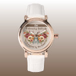 Add name introvert solitude floral brown watch<br><div class="desc">Add a touch of elegance to your wrist with this stunning Women's Watch, featuring a chic white leather strap. Perfect for those who cherish quiet moments, (Introverts) this watch is adorned with delicate floral accents and the phrase "Embracing Solitude, '' and ''Energized by the Quiet, " or customize it with...</div>