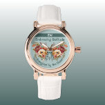 Add name introvert solitude floral green watch<br><div class="desc">Add a touch of elegance to your wrist with this stunning Women's Watch, featuring a chic white leather strap. Perfect for those who cherish quiet moments, (Introverts) this watch is adorned with delicate floral accents and the phrase "Embracing Solitude, '' and ''Energized by the Quiet, " or customize it with...</div>