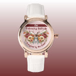 Add name introvert solitude floral pink watch<br><div class="desc">Add a touch of elegance to your wrist with this stunning Women's Watch, featuring a chic white leather strap. Perfect for those who cherish quiet moments, (Introverts) this watch is adorned with delicate floral accents and the phrase "Embracing Solitude, '' and ''Energized by the Quiet, " or customize it with...</div>