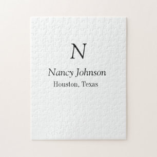 Add name letter name address City place add text Jigsaw Puzzle