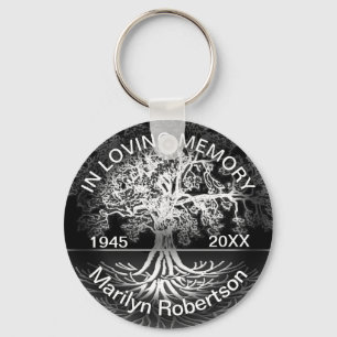 Add Name   Loving Memory   Tree of Life Keychain
