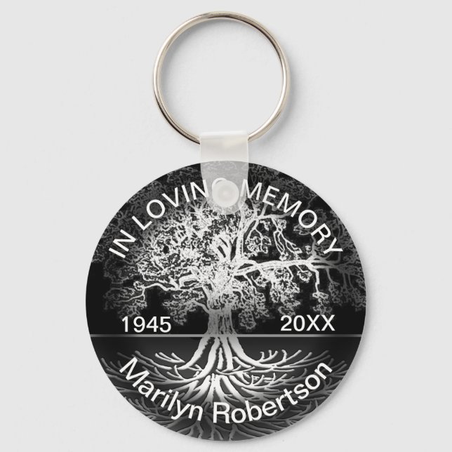 Add Name | Loving Memory | Tree of Life Keychain (Front)