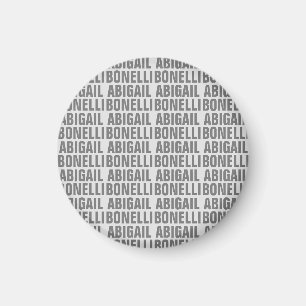 Add name minimalist bold modern grey chic magnet