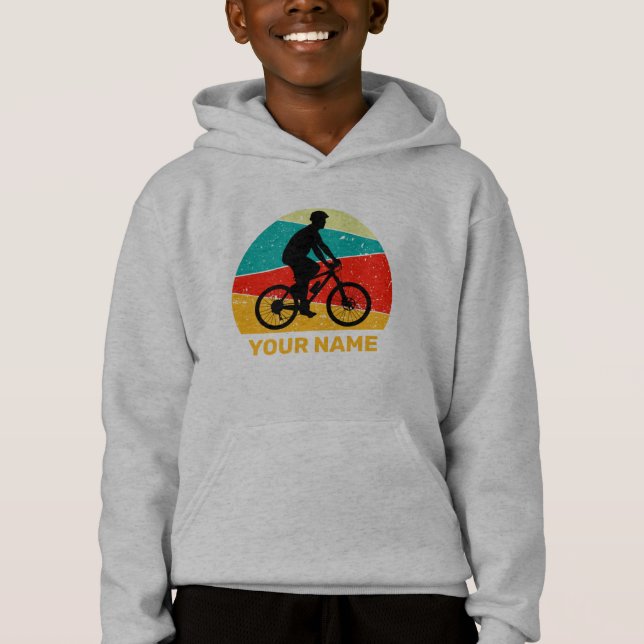 Add Name or other Text Modern Sunset Bicycle T-Shi (Front)
