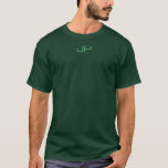 Add Name Or Text Monogram Mens Modern Template T-Shirt<br><div class="desc">Personalize Monogram Initial Letter Add Your Name Or Text Template Elegant Trendy Men's Forest Green Basic Dark T-Shirt.</div>