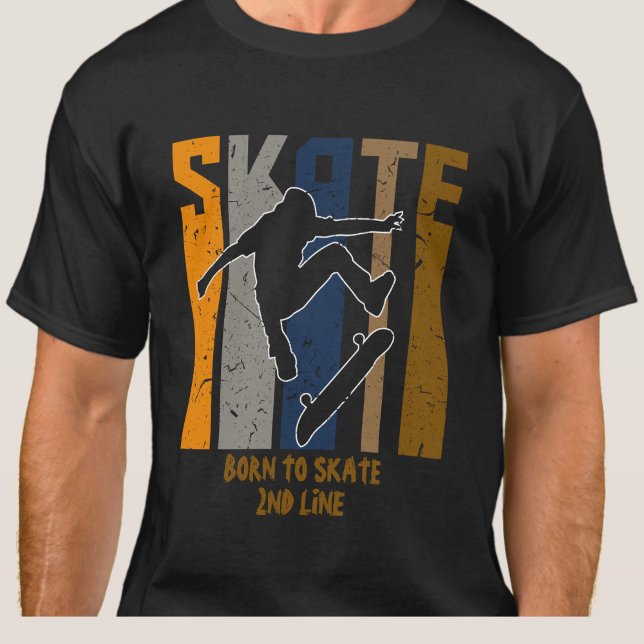 Add Name or Your Text - SKATE Skateboarder         T-Shirt (Creator Uploaded)