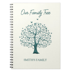 Add name Our Roots Family Tree Design Notebook
