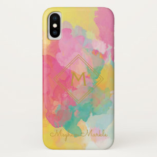 Add name Personalised Modern Simple Colourful Case-Mate iPhone Case