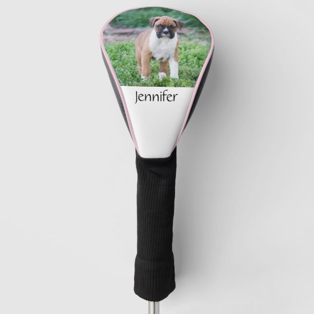 Add Name Personalized Dog Golf Club  Golf Head Cover (Front)
