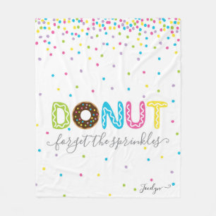 Add Name - Personalized Doughnut Forget the Fleece Blanket