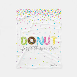 Add Name - Personalized Doughnut Forget the Fleece Blanket