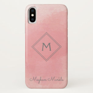Add name Personalized Modern Simple Pink Case-Mate iPhone Case