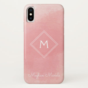 Add name Personalized Modern Simple Pink Case-Mate iPhone Case