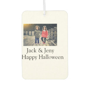 add name photo text Halloween kids girl boy Air Freshener