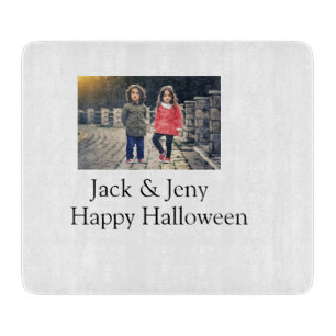 add name photo text Halloween kids girl boy Cutting Board