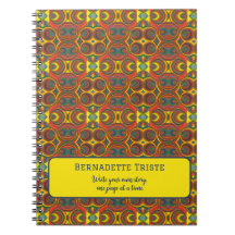Add Name Red Yellow Orange Owl Inspired Pattern