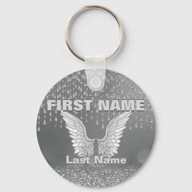 Add Name | Silver Tears Keychain (Front)
