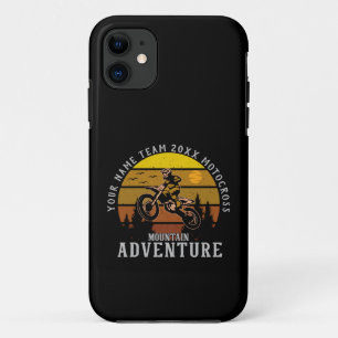Add Name Team Year Motocross Mountain Adventure    iPhone 11 Case