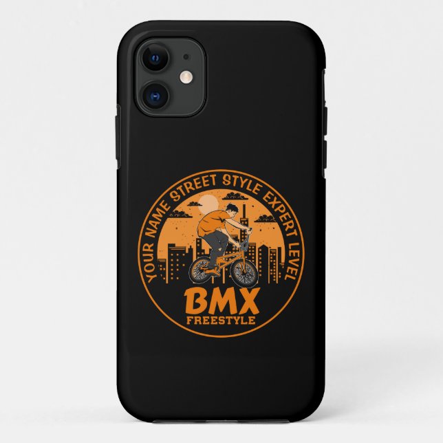 Add Name Text BMX Freestyle Street Style Expert    Case-Mate iPhone Case (Back)