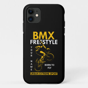 Add Name Text BMX Freestyle Urban Extreme Sport    iPhone 11 Case