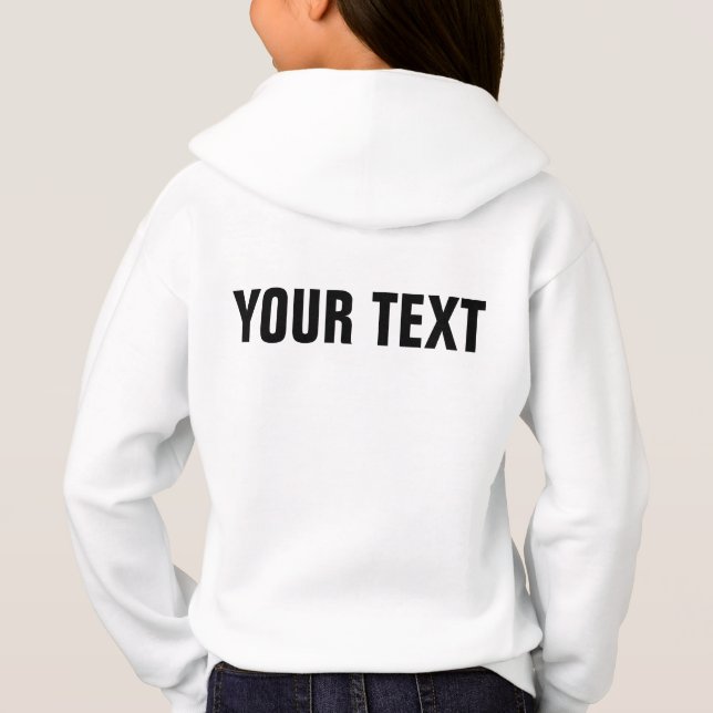 Add Name Text Front & Back Print Girls Modern (Back)