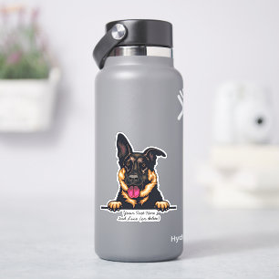 Add Name Text, German Shepherd Dog Sticker