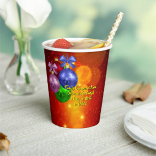 Add Name Text Matching Christmas 20xx Paper Cups