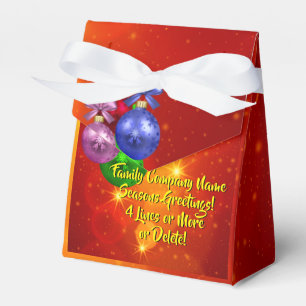 Add Name Text Matching Christmas Favor Box