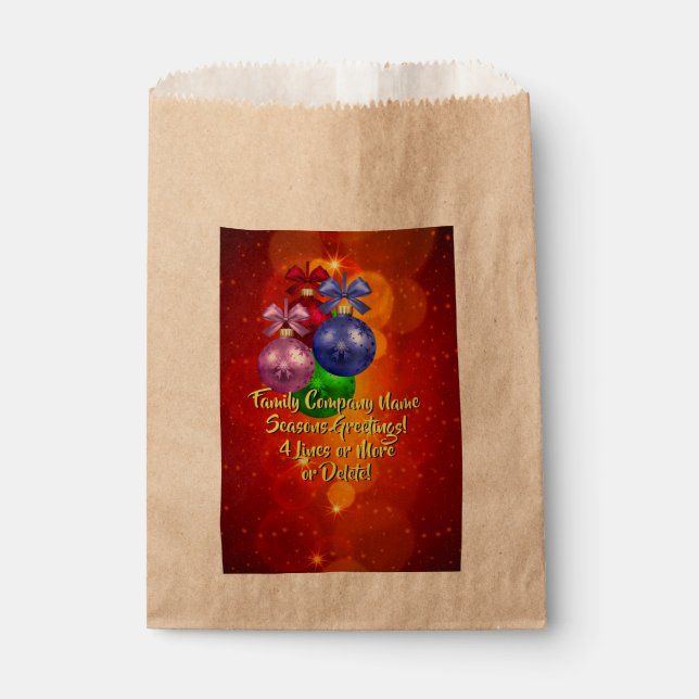 Add Name Text Matching Christmas Favour Bag (Front)