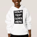 Add Name Text Photo Kids Boys Modern Template<br><div class="desc">Kids Boys Hoodies Pullover Add Image Logo Text Here Clothing Apparel Modern Template Personalized White Hooded Sweatshirt Pullover.</div>