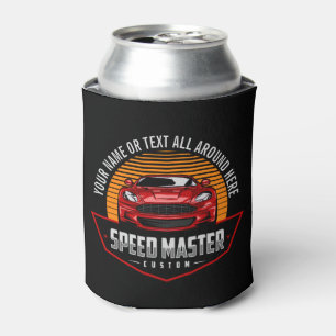 Add Name Text Red Custom SPEED MASTER  Can Cooler