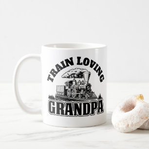 Add NAME / TEXT - Steam Train Engine Grandpa Coffee Mug