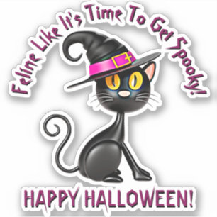 Add Name Text, Time to Get Spooky 3D Black Cat    