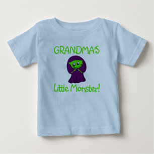 Add Name /Title, Grandpa, Grandma's Little Monster Baby T-Shirt