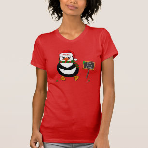 Add Name To Dancing Christmas Penguin T-Shirt