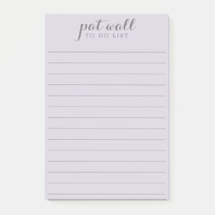 Add Name - To Do List - Pastel purple Post-it Notes