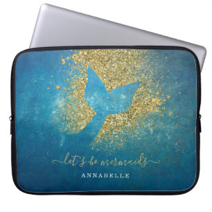 Add Name to Personalized Mermaid Tail Laptop Sleeve