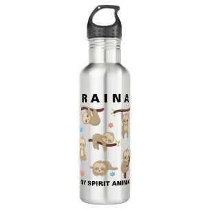 Add Name to Personalized Sloth - My Spirit Animal 710 Ml Water Bottle