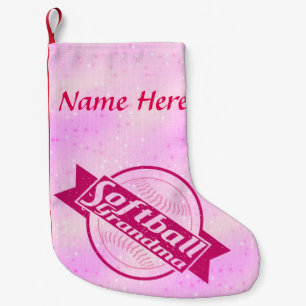 Add Name To Softball Grandma Christmas Stocking