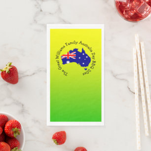 Add Name Year Australia Day BBQ  Napkin
